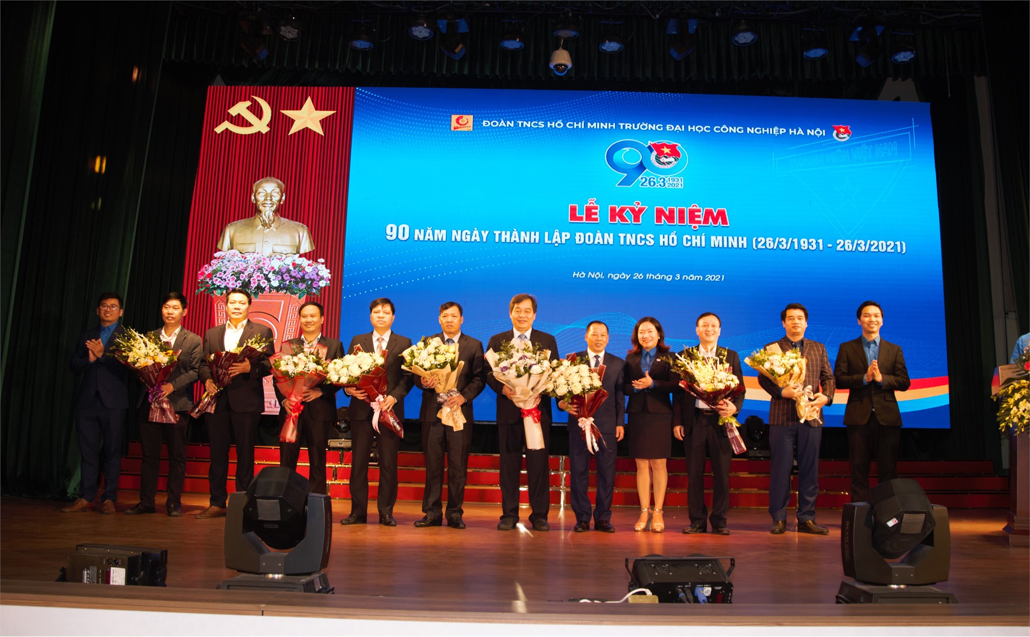 Đoàn Trường ĐHCNHN tổ chức trọng thể Lễ kỷ niệm 90 năm Ngày thành lập Đoàn TNCS Hồ Chí Minh (26/3/1931 - 26/3/2021)