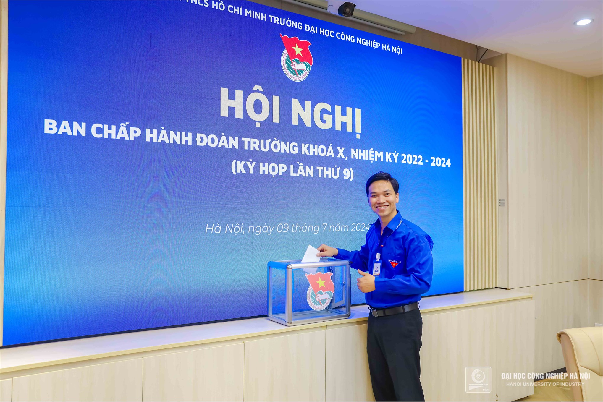 Hội nghị Kiện toàn Ban Chấp hành Đoàn - Hội trường ĐH Công nghiệp Hà Nội