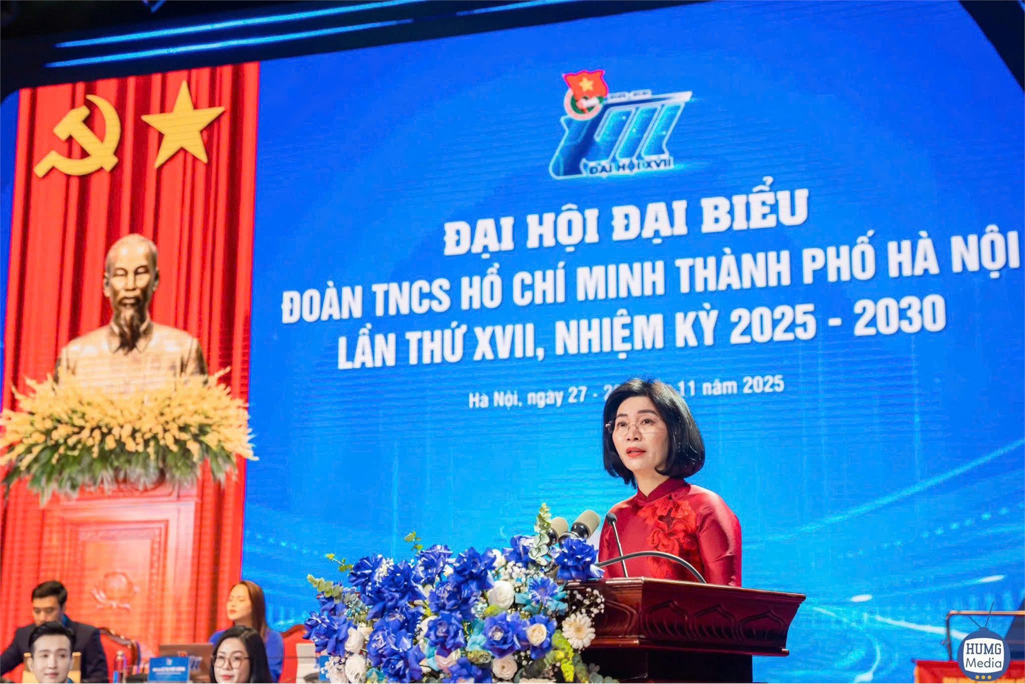 Phiên trọng thể Đại hội đại biểu Đoàn TNCS Hồ Chí Minh thành phố Hà Nội lần thứ VXII, nhiệm kỳ 2025 - 2030