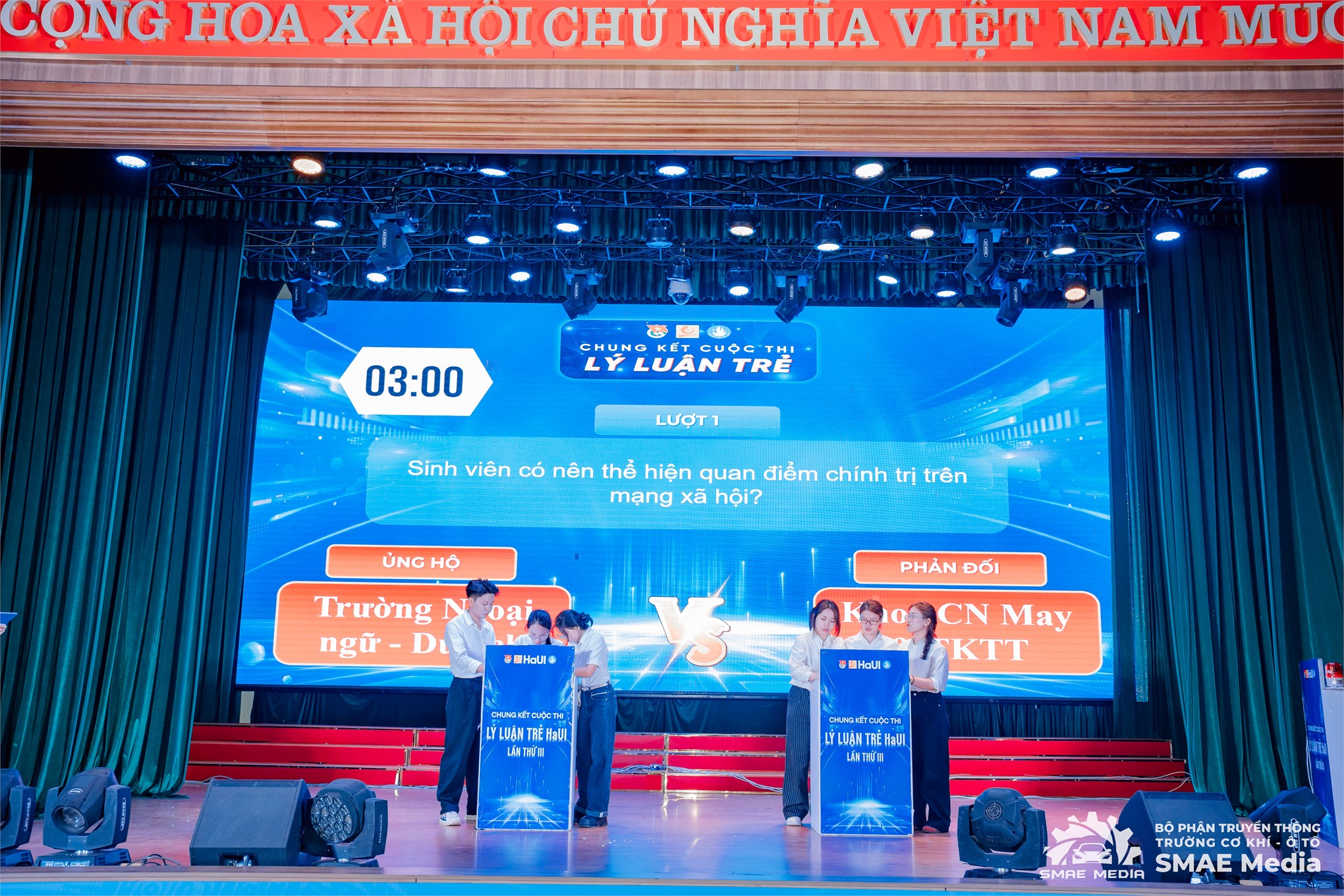 Tỏa sáng trí tuệ và bản lĩnh tuổi trẻ tại Chung kết Cuộc thi “Lý luận trẻ HaUI” lần thứ III