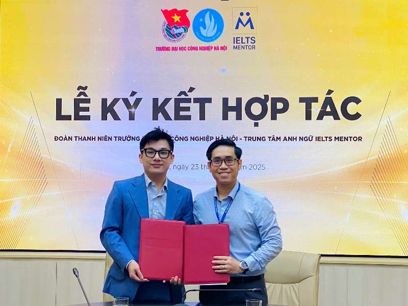 Đoàn Thanh niên – Hội sinh viên trường ký kết hợp tác với trung tâm Anh ngữ IELTS MENTOR