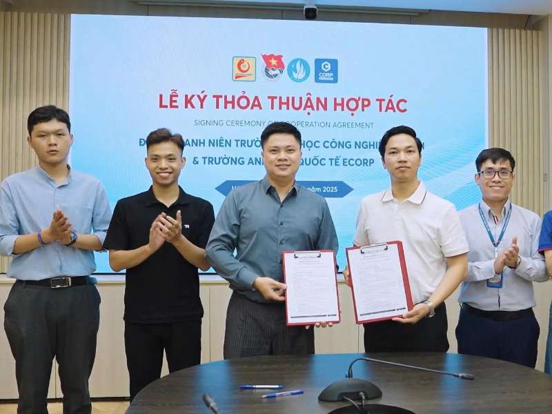 Lễ ký kết thỏa thuận hợp tác giữa Đoàn Thanh niên Trường Đại học Công nghiệp Hà Nội và trường Anh ngữ quốc tế Ecorp: Mở ra cơ hội phát triển toàn diện cho sinh viên