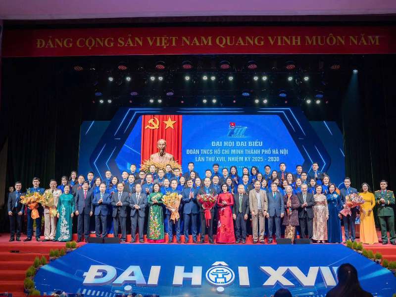 Phiên trọng thể Đại hội đại biểu Đoàn TNCS Hồ Chí Minh thành phố Hà Nội lần thứ VXII, nhiệm kỳ 2025 - 2030